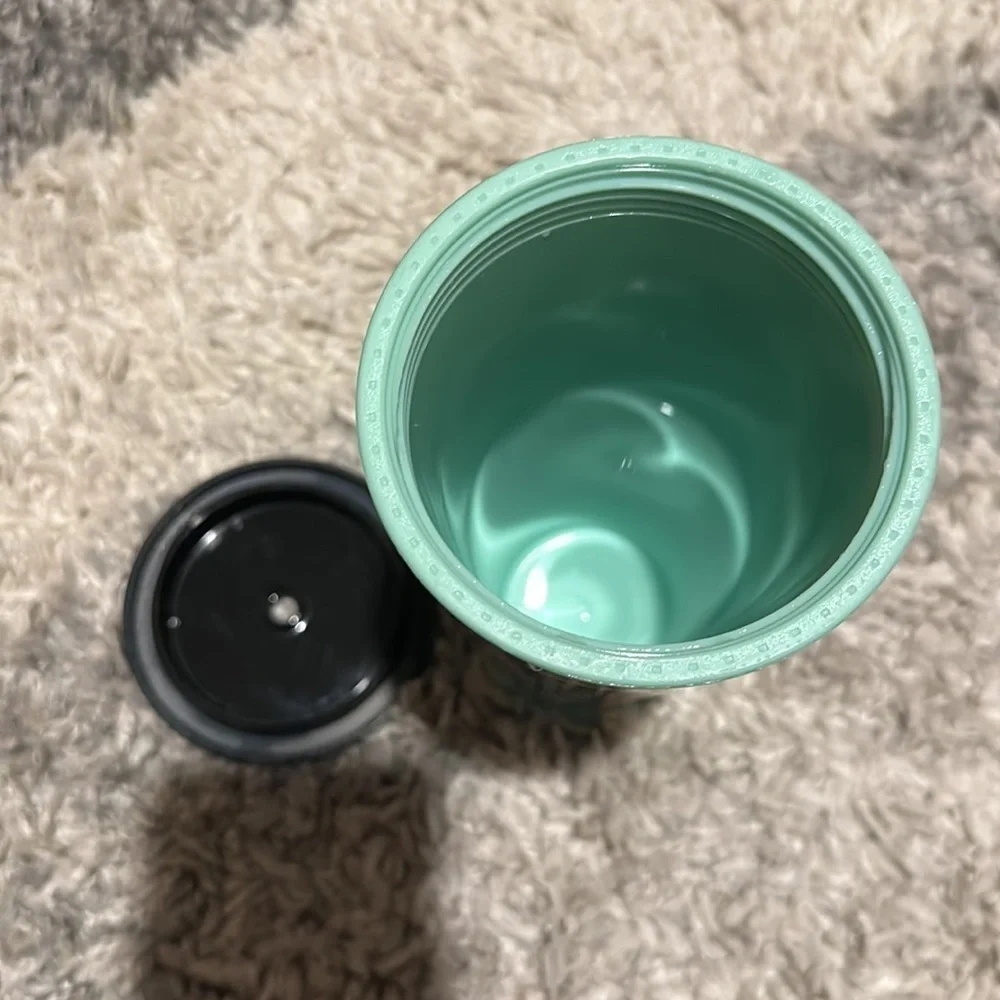 Rare Starbucks Tropical Floral Teal 24 oz Tumbler